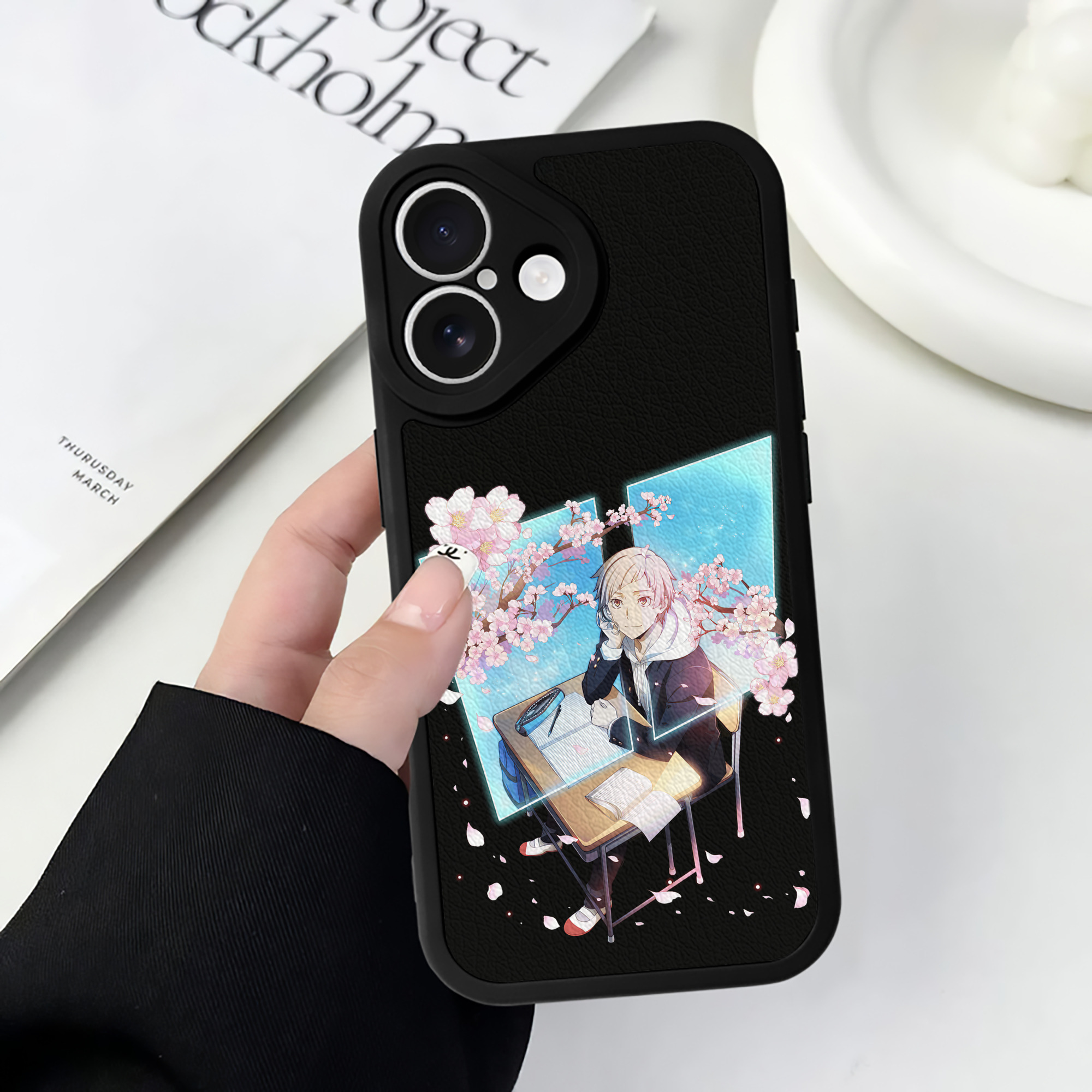 （画像用） 文豪ストレイドッグス Bungo Stray Dogs 【iPhone 16シリーズ対応】シリコンスマホケース（レザー調） 材質：シリコン